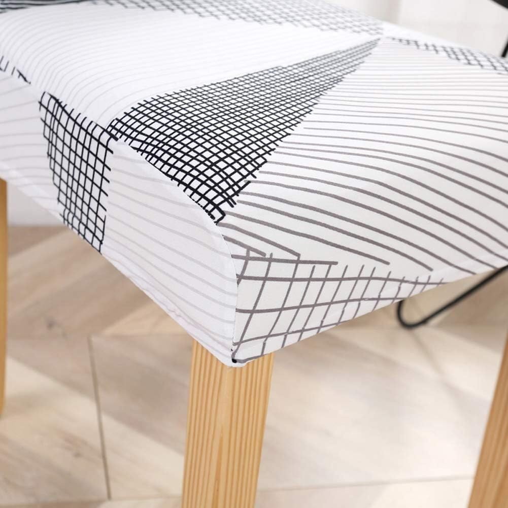 JMYDecor Coprisedie con Schienale, 6 Pezzi Coprisedia Elastico per Coprisedie Sala da Pranzo Rivestimento Sfoderabile, Fodere Sedie con Schienale Copertura Protettiva per sedie