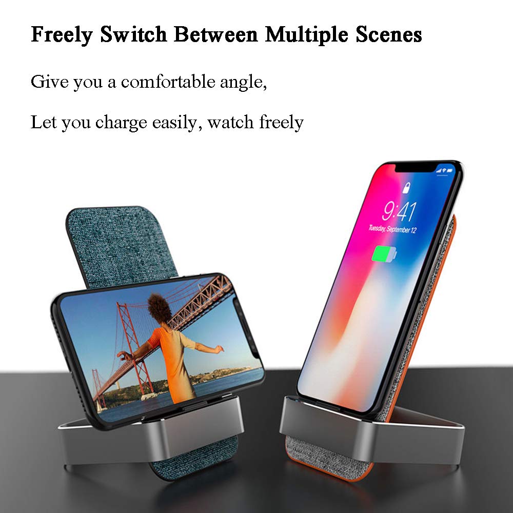Caricatore Wireless Rapido Qi 10W Caricabatterie a Induzione con 2 Bobine Compatibile Samsung Galaxy S9/S8/S8 Plus/S7/S6/S6 Edge, 7.5W Compatibile iPhone XS/XS Max/XR/X/8/8 Plus, Green
