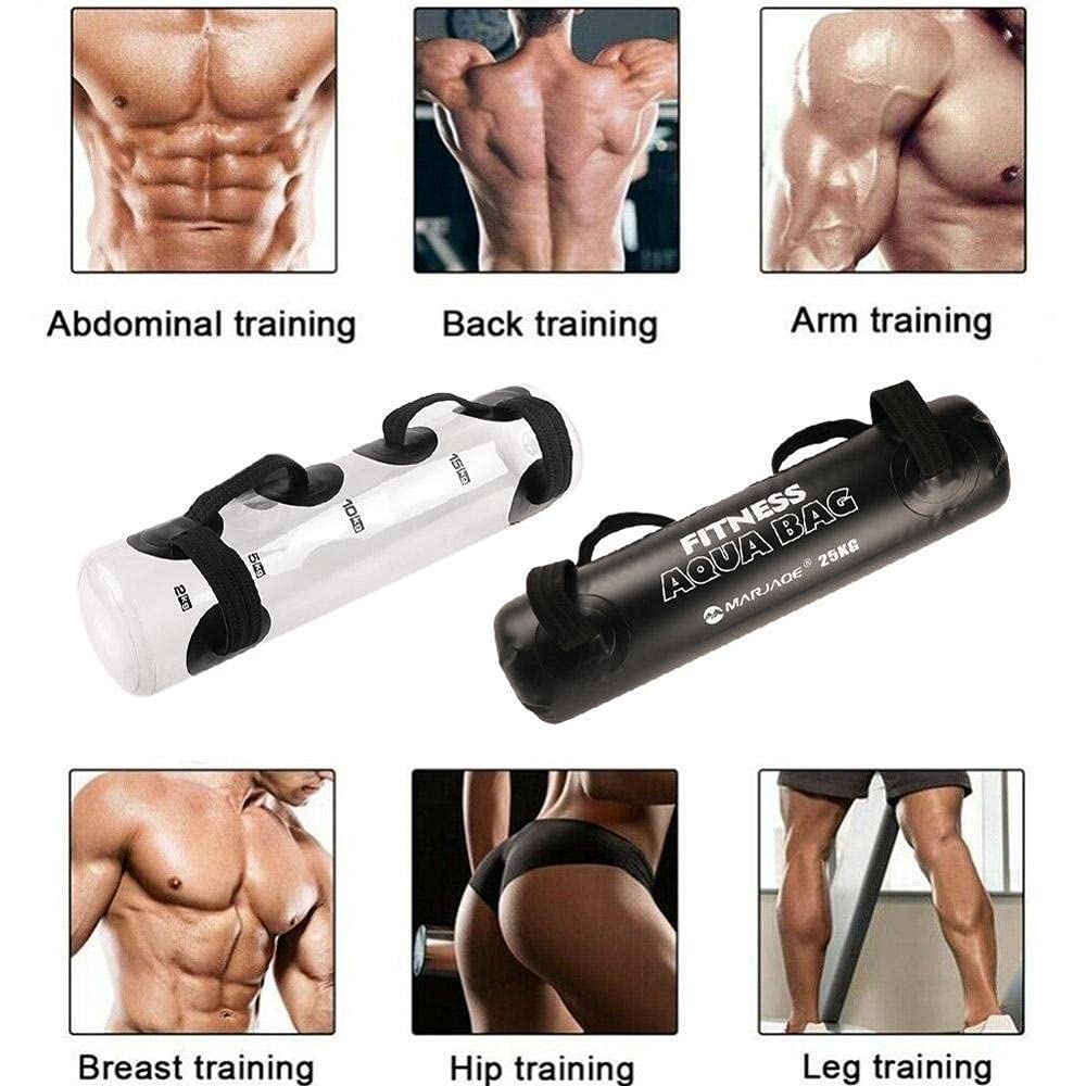Aqua Water Weight Workout Bag, Fitness Aqua Sandbag Trening mięśni Ćwiczenia Równowaga Trening Kulturystyka Domowa torba na wodę z pompą powietrzną (rozmiar: 77ib)