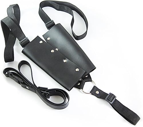 Warrior - Funda para correa trasera de doble espada, soporte de espadas dobles de espuma de madera con cinturón, correa trasera de hombro katana