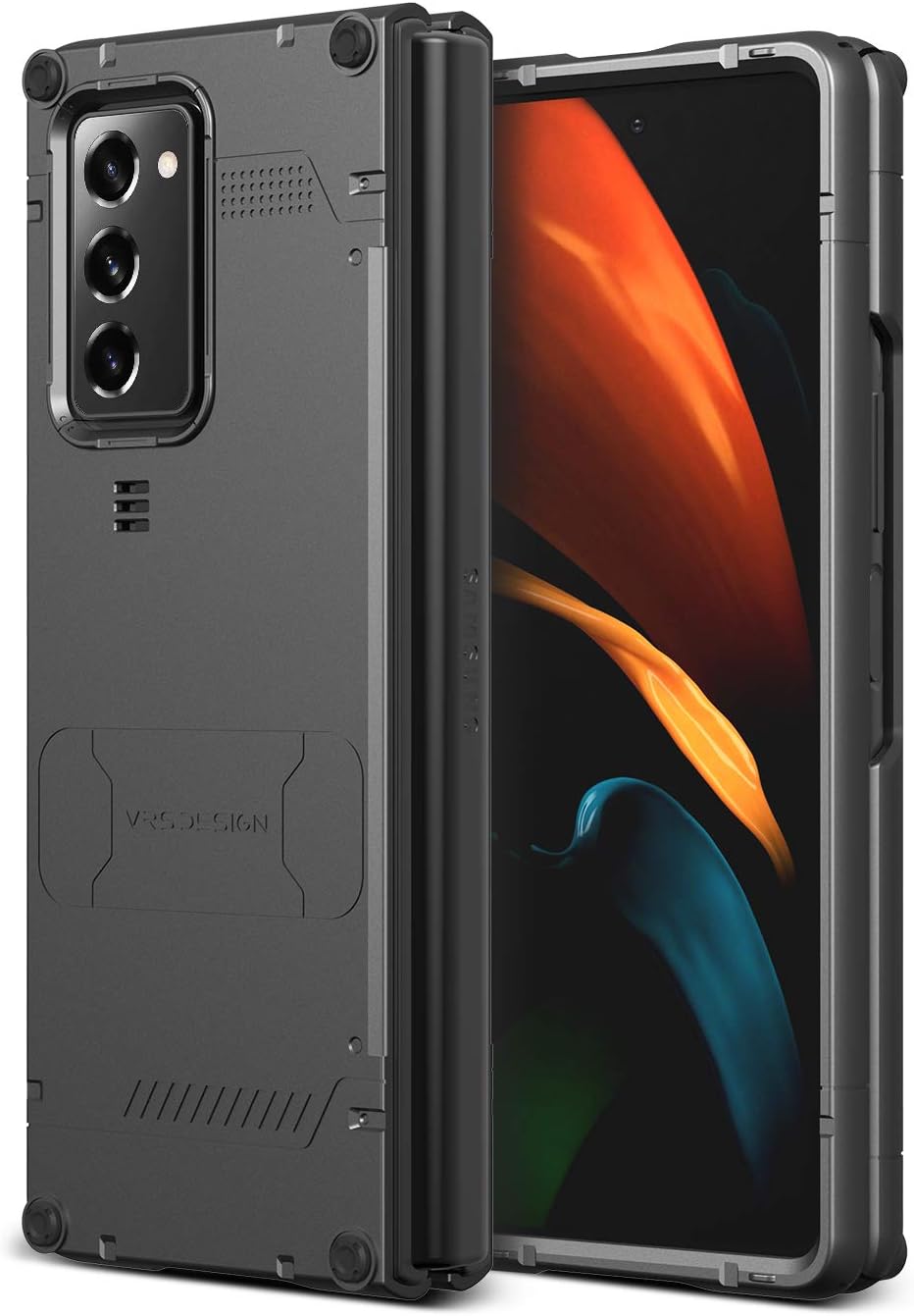 Galaxy Z Fold 2 Case Hard Drop Active Metal Black