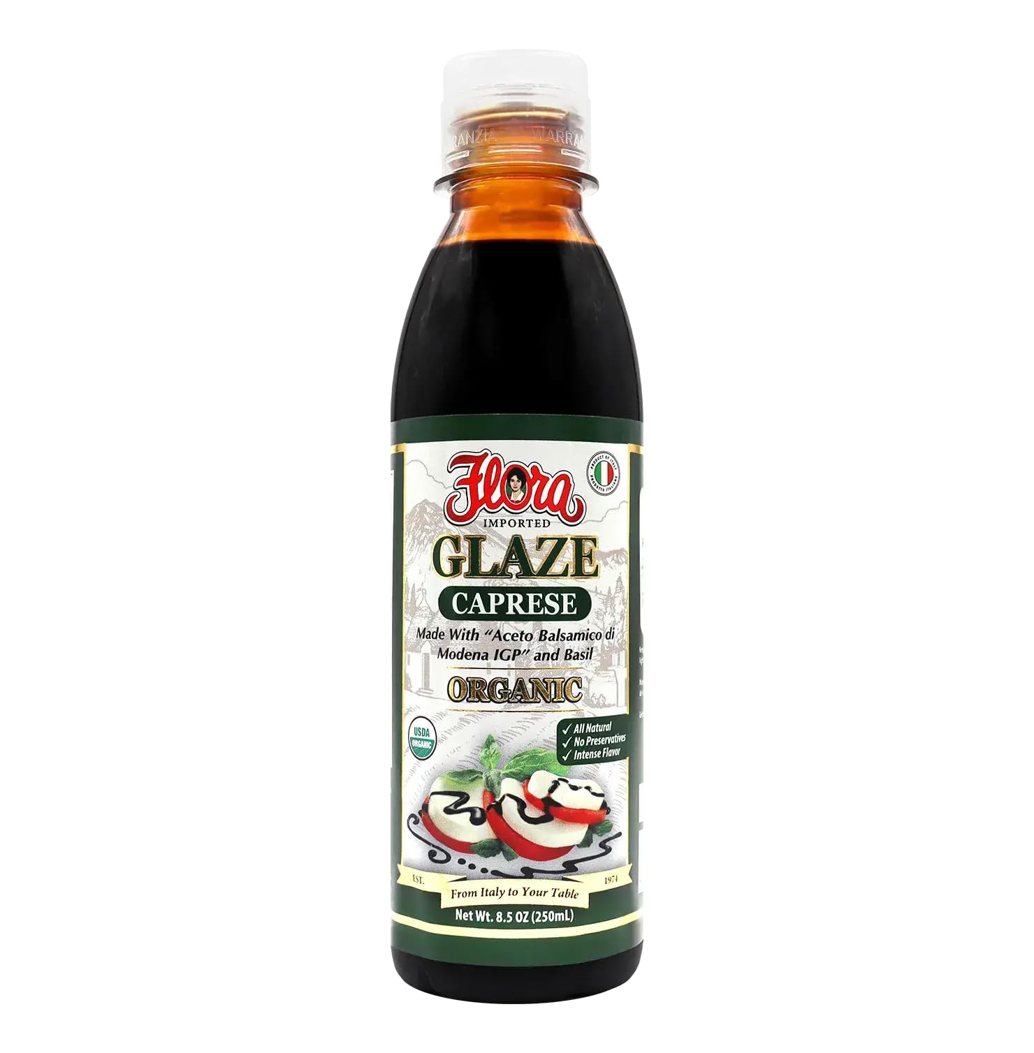 Amazon.com : Balsamic Glaze by Flora Foods - Caprese Basil (250ml
