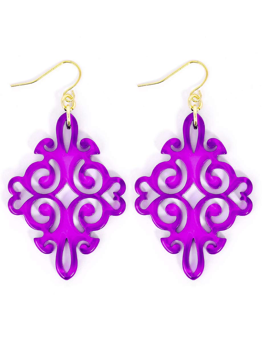 zenzii Twirling Flor Pendientes