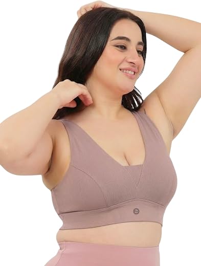 ZELENA Cotton Maternity Bra for Women Feeding | Fixed Padded Nursing Bra | Wirefree Full Coverage Nursing Bra for Pregnanc...