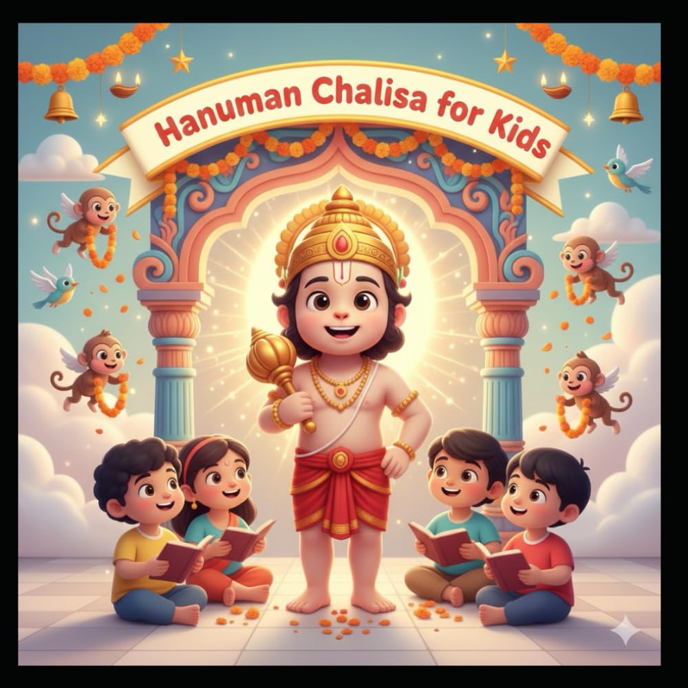 Hanuman Chalisa for Kids — Illustrated Meaning with Morals & Playful Visuals | Hindi + English Transliteration: A beautifully illustrated Hanuman ... pronunciation help, and devotional learning.