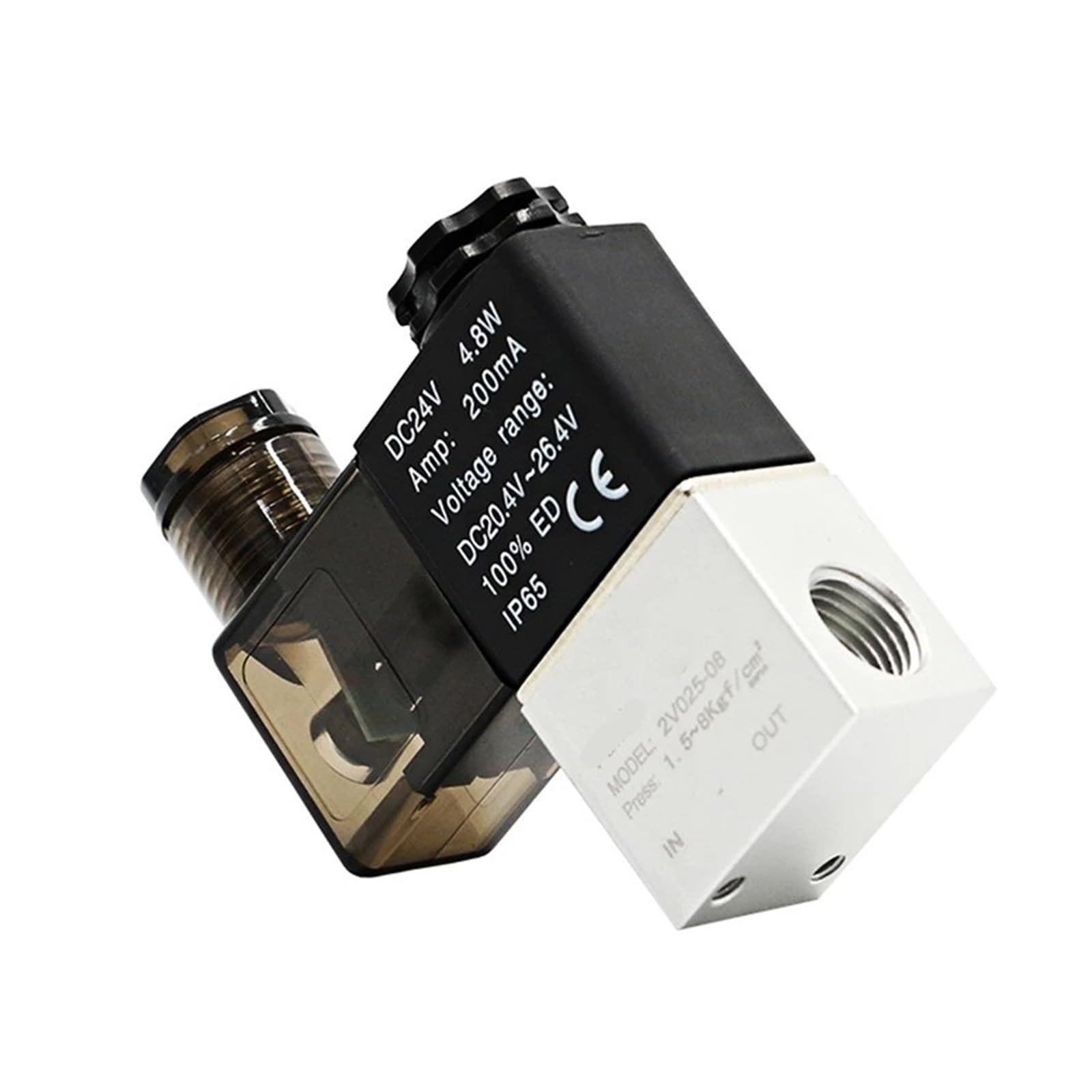 Électrovanne pneumatique 2V025-08 avec bobine haute tolérance 24V