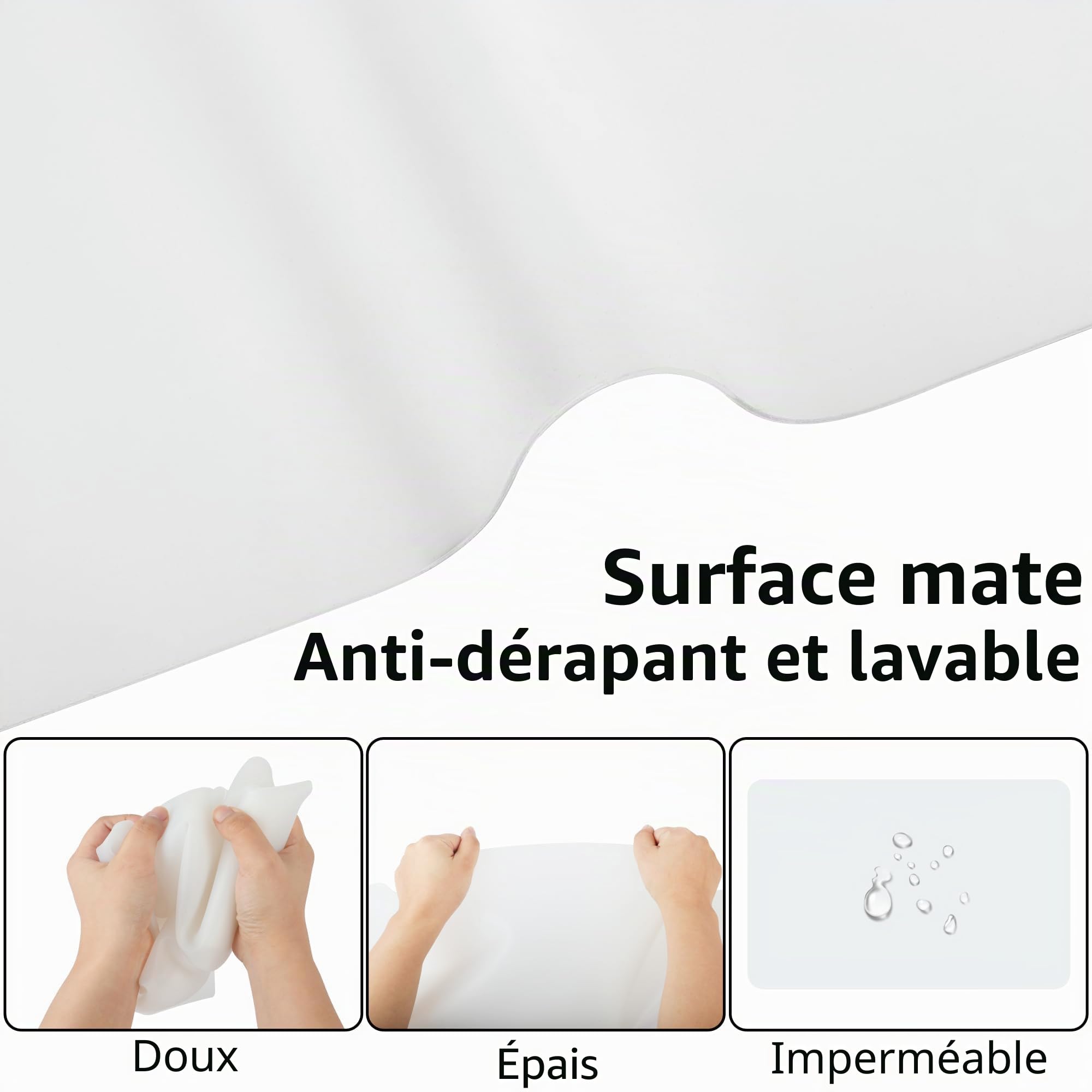 SOSMAR Protection de Plan de Travail en Silicone 60x40 cm - Tapis Résistant à la Chaleur, Anti-dérapant, Imperméable
