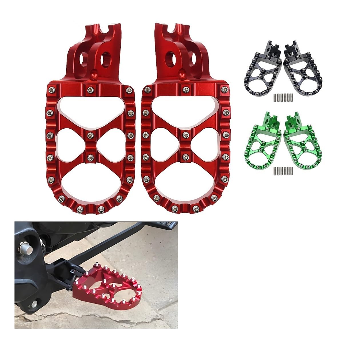 Motorrad Fußrasten Motorrad Fußrasten Stützen Pedale Fußrasten Für CR CRF 125 250 125R 150R 250R 250X 450R 450X 250RX 450RX 250F 250L 450L