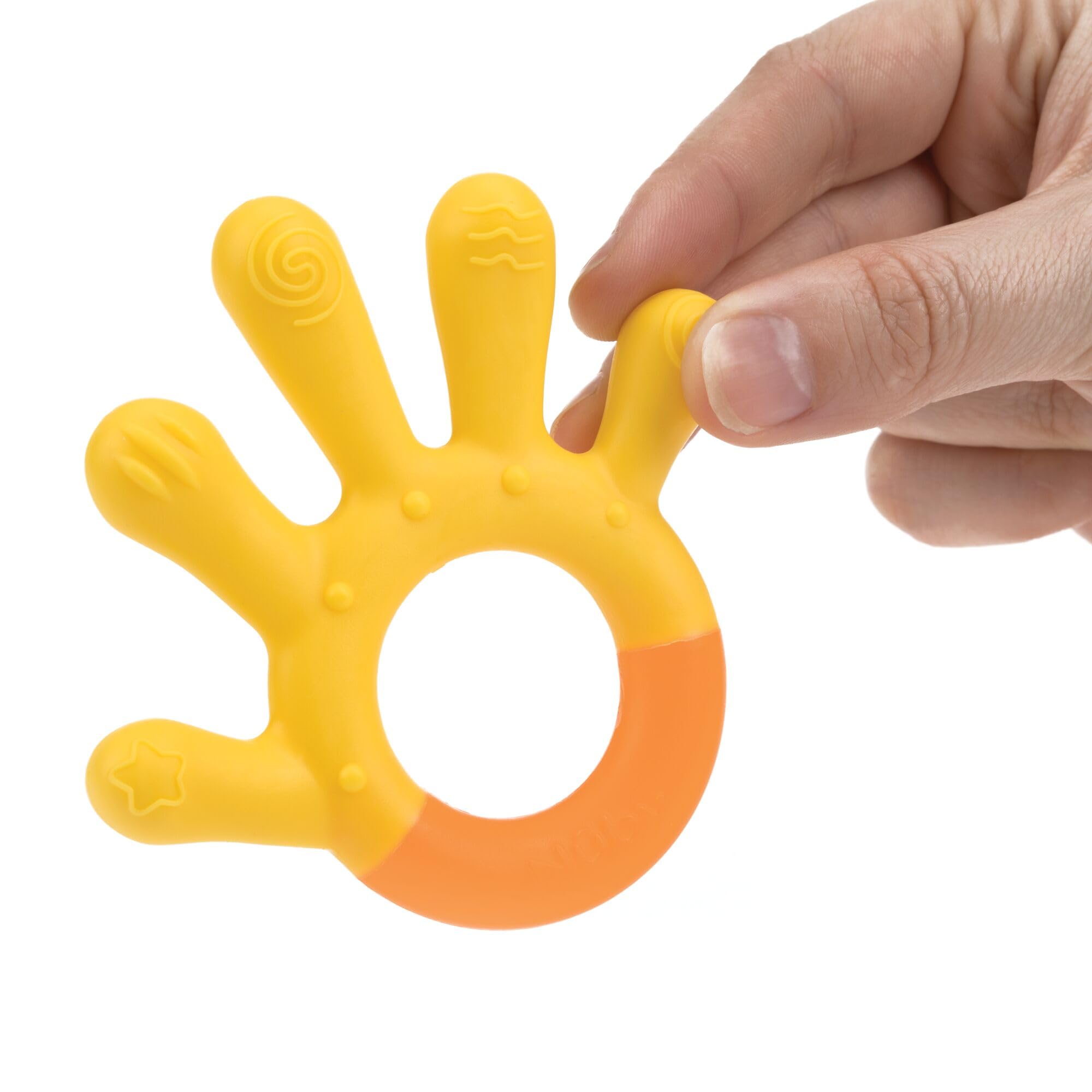 Nuby - Ensemble de Dentition en 3 Étapes - Lot de 3 Anneaux de Dentition pour Bébé - Surfaces Texturées - Compatible avec le Réfrigérateur - 3 mois + - 4