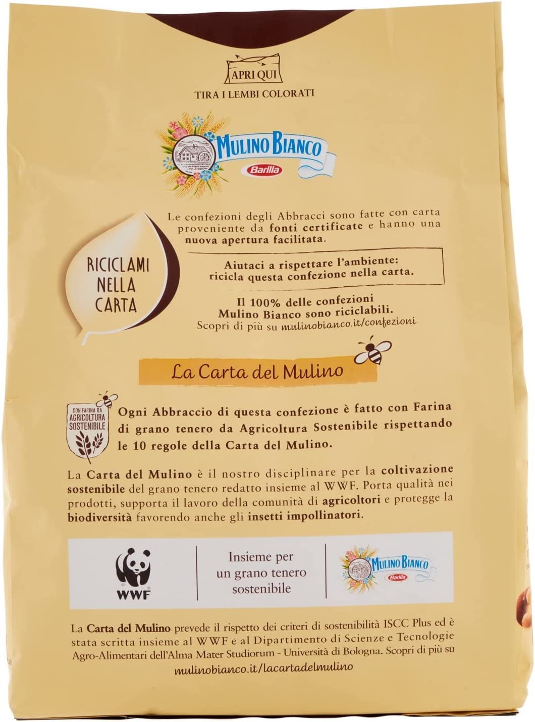 6 galletas Mulino Bianco Abbracci 700 g Italia bizcookies pastel brioche