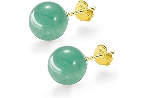 SmileBelle Stud Jade Earrings for Women 18k Gold