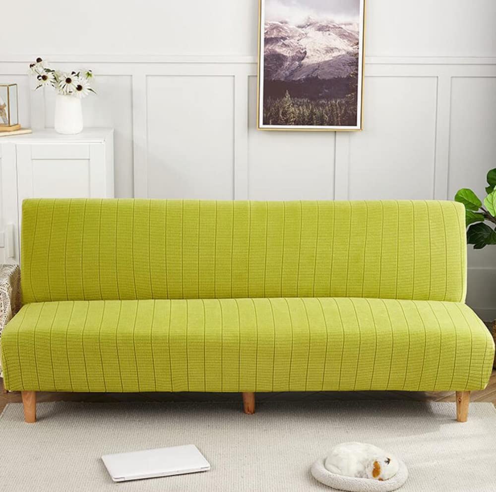 Housse de canapé-lit futon sans accoudoirs pour rénover un meuble pliant usé de 185 à 210cm