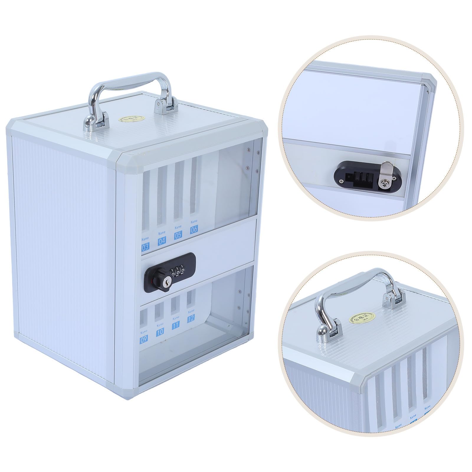 Caja de Seguridad para Móviles de Metal Ligero, 12 Compartimentos