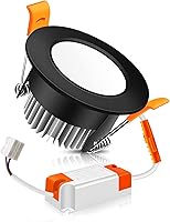 Vista 13 de LEDLightsWorld Iluminación empotrable LED de 2 pulgadas, regulable, downlight, 3 W (equivalente a 35 W), luz blanca cálida de 3000 K, luz LED