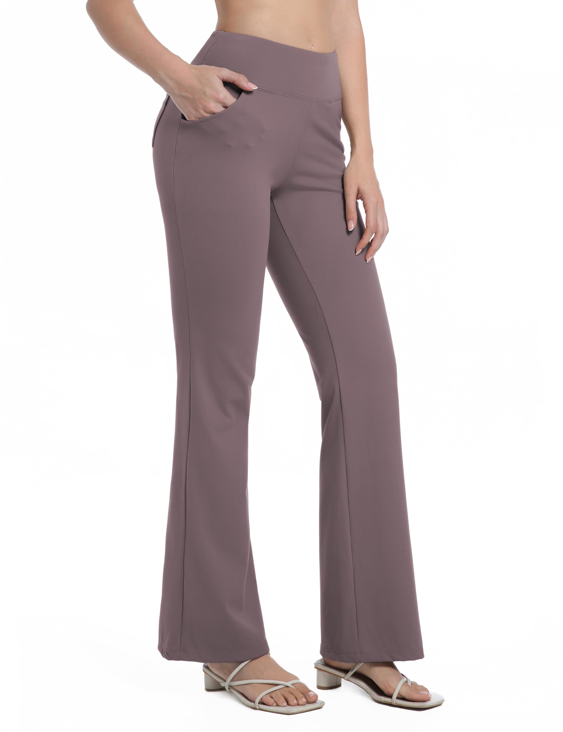 BUBBLELIME 29"/31"/33"/35"/37" Women's High Waist Stretchy Bootleg Yoga Pants Workout Pants with Out Pockets