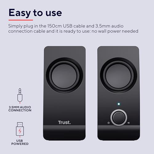 Remo Casse Pc 2.0, 16 W, 8 W Rms, Alimentazione Usb, Jack Aux 3.5 Mm, Altoparlante Stereo, Casse Per Pc Fisso, Set Di Altoparlanti Per Computer, Portatile, Laptop, Casa, Ufficio, Nero - Casse per PC - Immagine 3