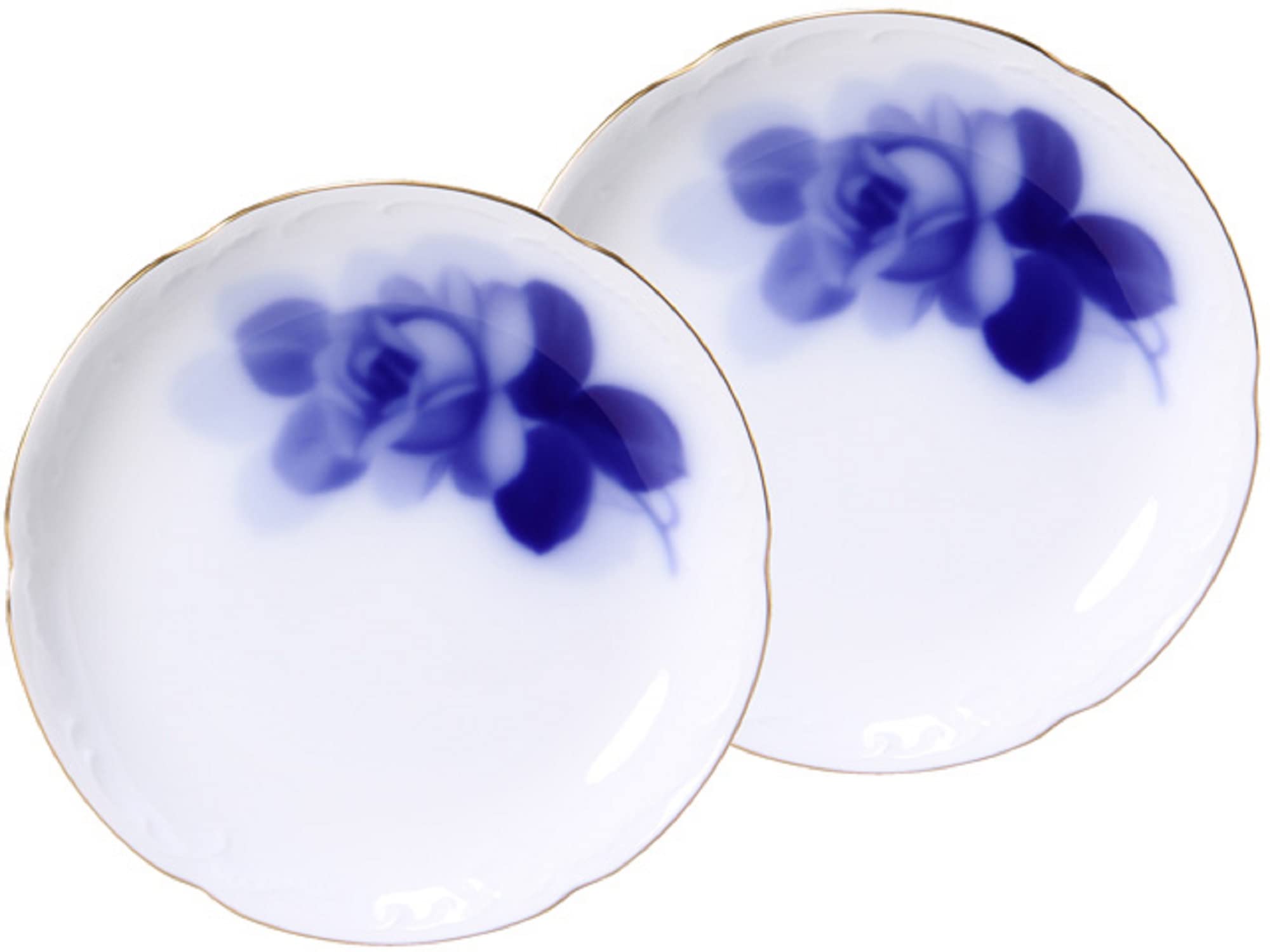 Amazon.co.jp: 大倉陶園 ブルーローズ 15cm銘々皿ペアセット プレート 