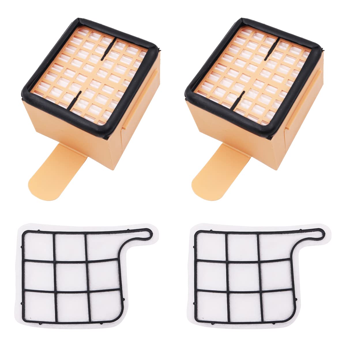WANGCL 2X HEPA Filter + 2X Motor Filter for Vacuum Cleaner Suitable for Vorwerk Kobold Kobold VK135 VK136 - VK 135 136