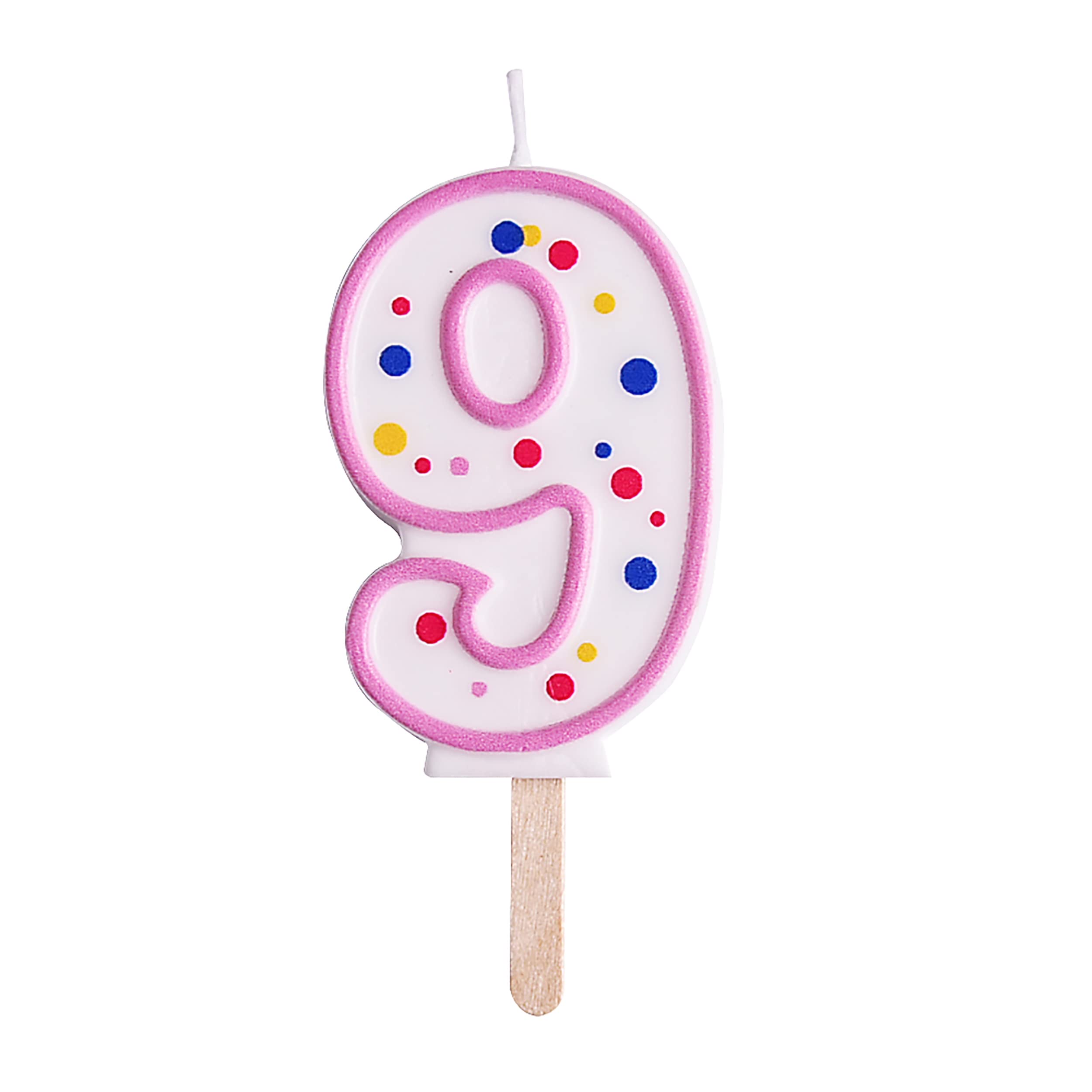PME Pink Number 9 Candle, 4 x 1 x 6.3 cm