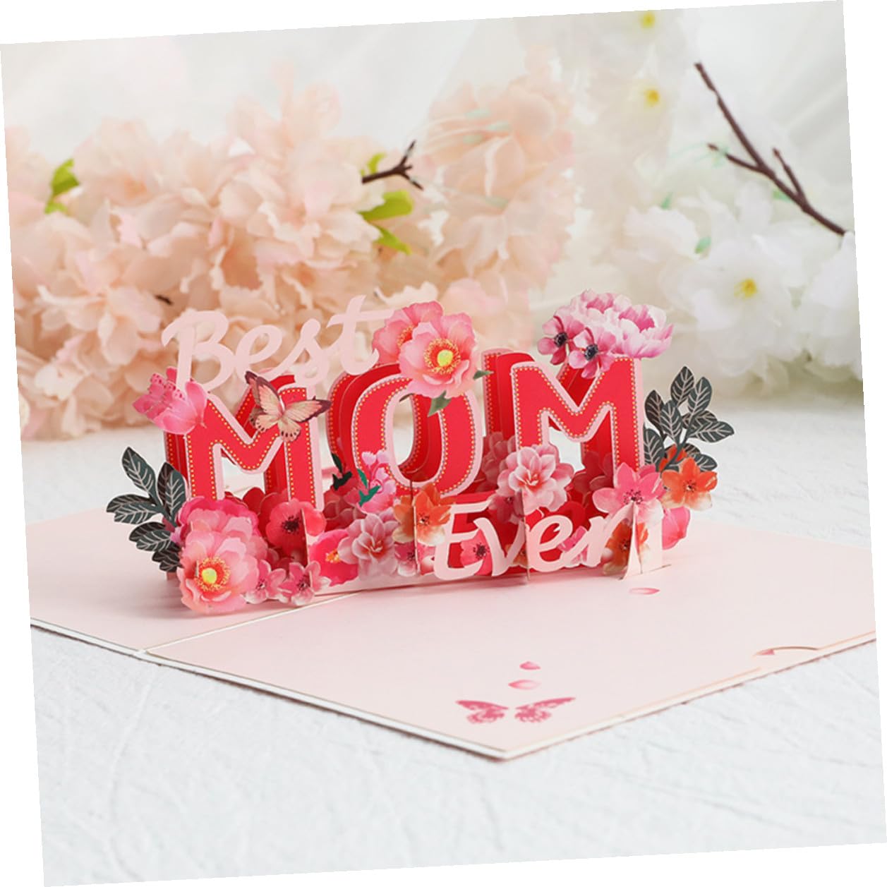 COHEALI 5 Stück Muttertags Grußkarte aus Papier 3D Pop Up Karte mit Blumenmotiv Personalisierbare Segenskarte für Mama Klappkarte mit Kreativem Design