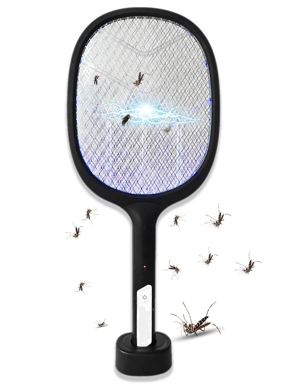 WBD Mosquito Racket with Rechargeable Insect Killer, Mosquito Bat with Led Lights, 1200Mah Lithium Ion Battery, Made in India (Random Colour)