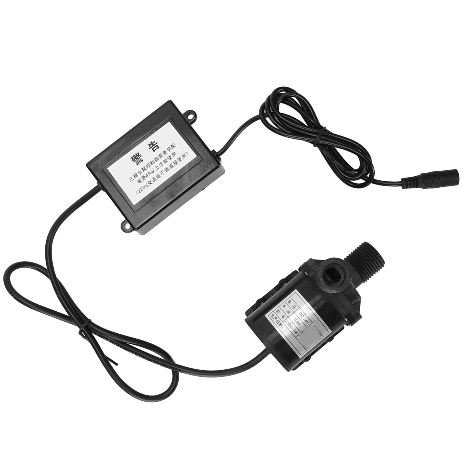 Zerodis Pompa Sommergibile Impermeabile DC 24V con Motore Brushless per Acquario, IP68, con Protezione da Sovraccarico per Albero in Ceramica, per Fontane D'acquario