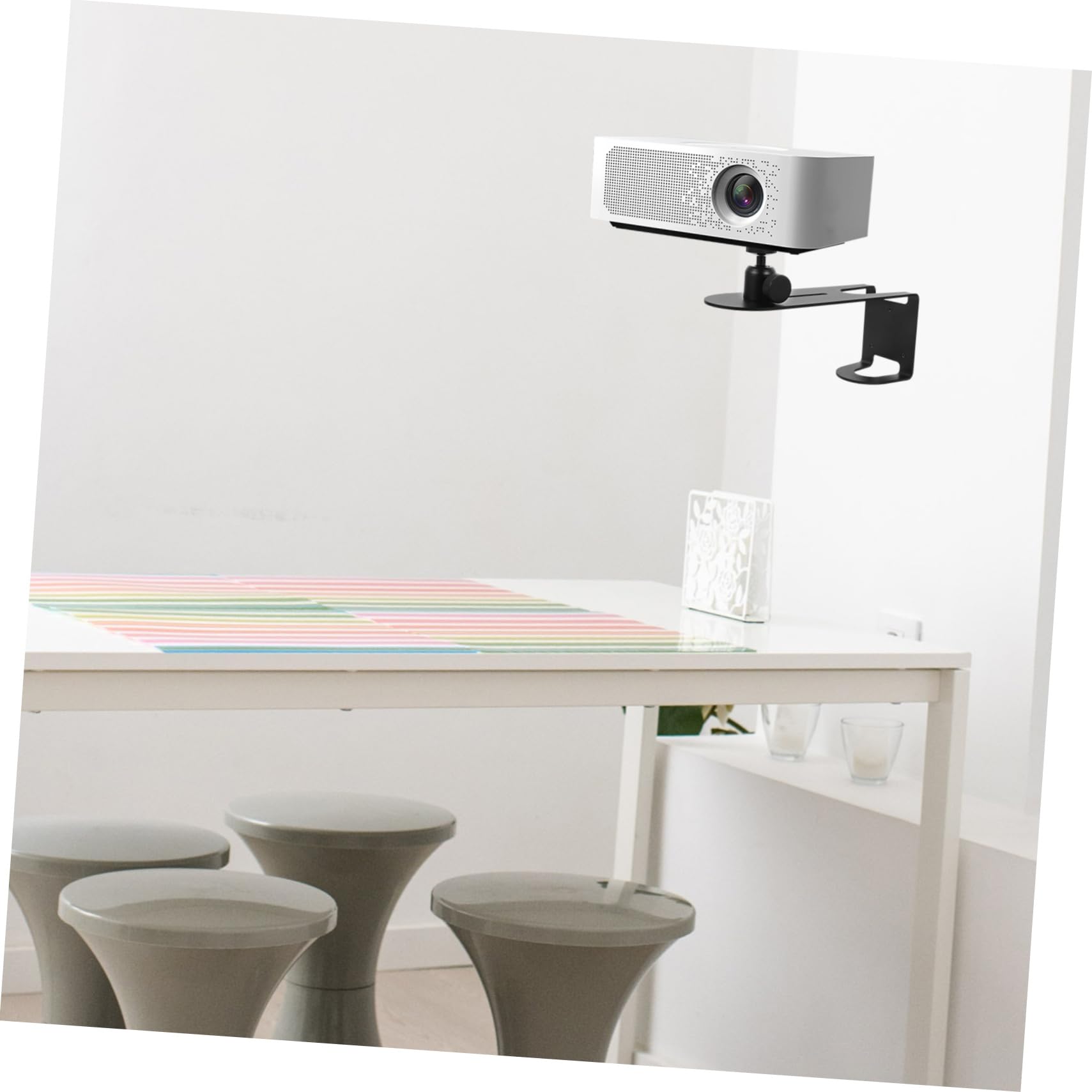 Hemobllo Soporte De Pared para Proyector Ajustable Grados Soporte para Mini Proyector Montaje De Pared para Salas De Cine Casa
