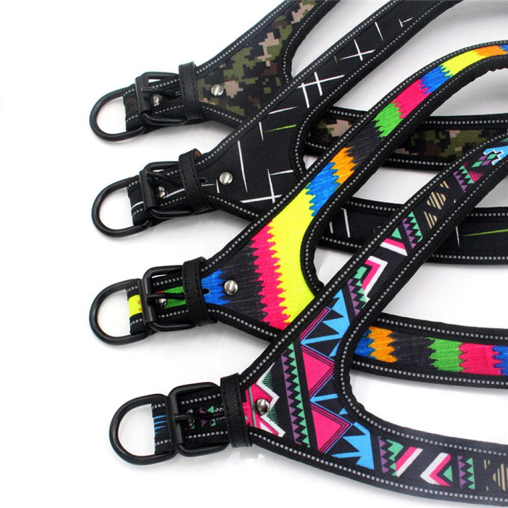 Conjunto de Correas Reflectantes para Perros, arnés y Correa para Entrenamiento de Paseo, Chaleco para Cachorros, Correas para Perros Grandes, transportín para Perros (H, S)