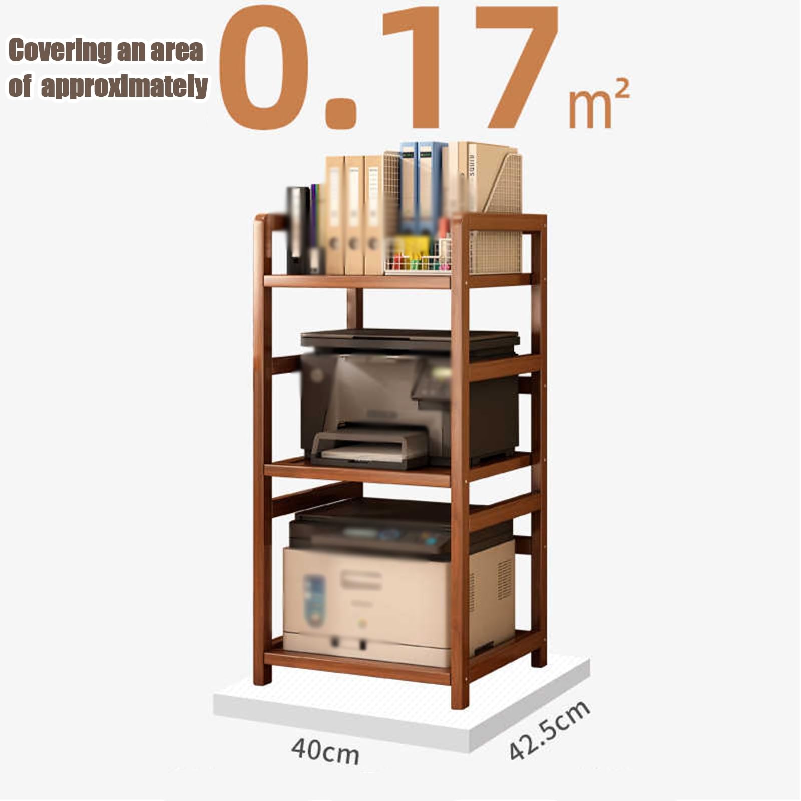 Supporto per Stampante Carrello Porta Stampante Supporto per Stampante da Scrivania Porta Stampante Mobiletto per Stampante Stabile Supporto per Stampante da Banco(65 * 42.5 * 40cm)