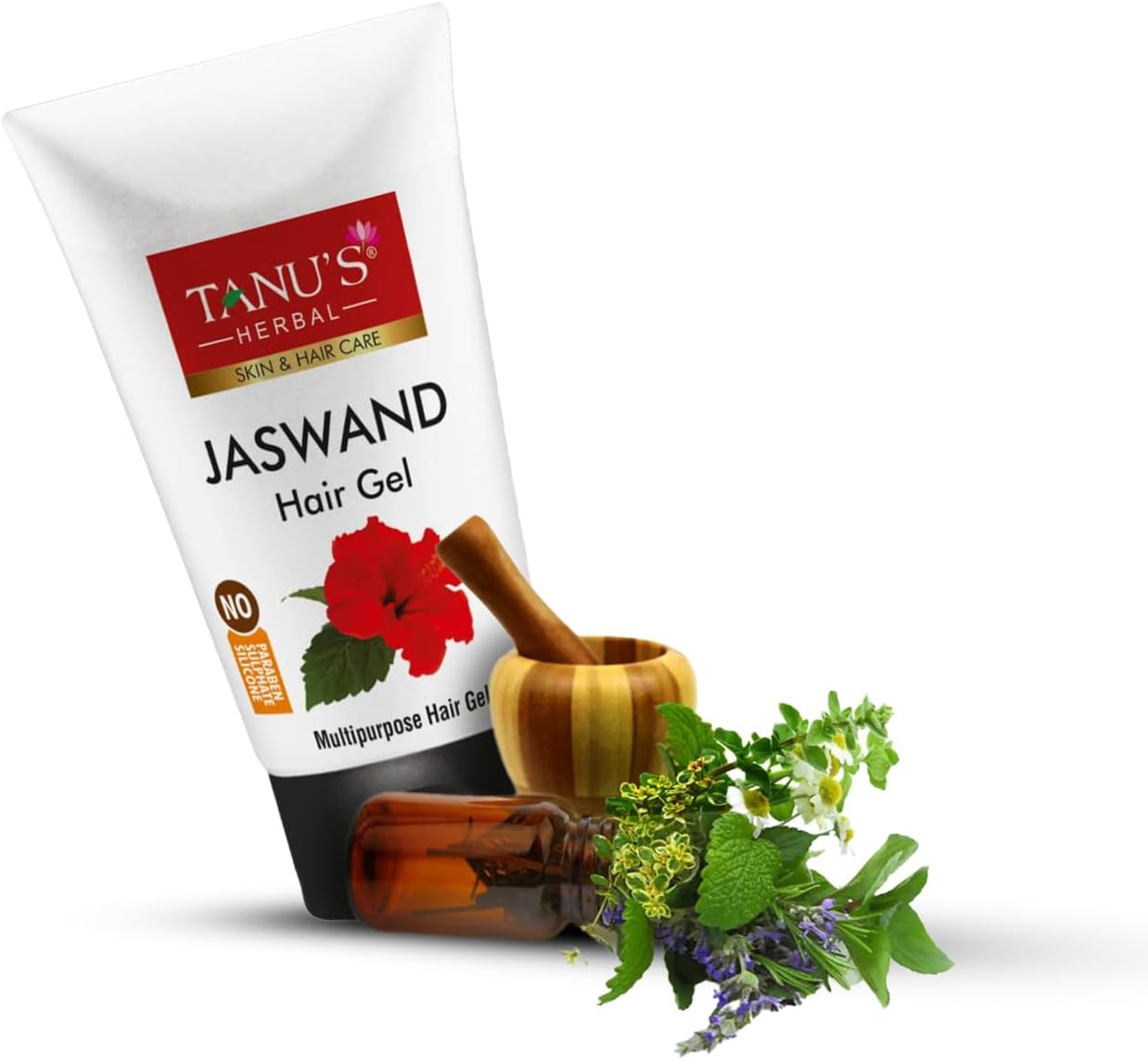 Tanu's Herbal Jaswand Hair Gel - 100gm | Pack of 1 | Herbal Formula for Strong Hold and Healthy Hair
