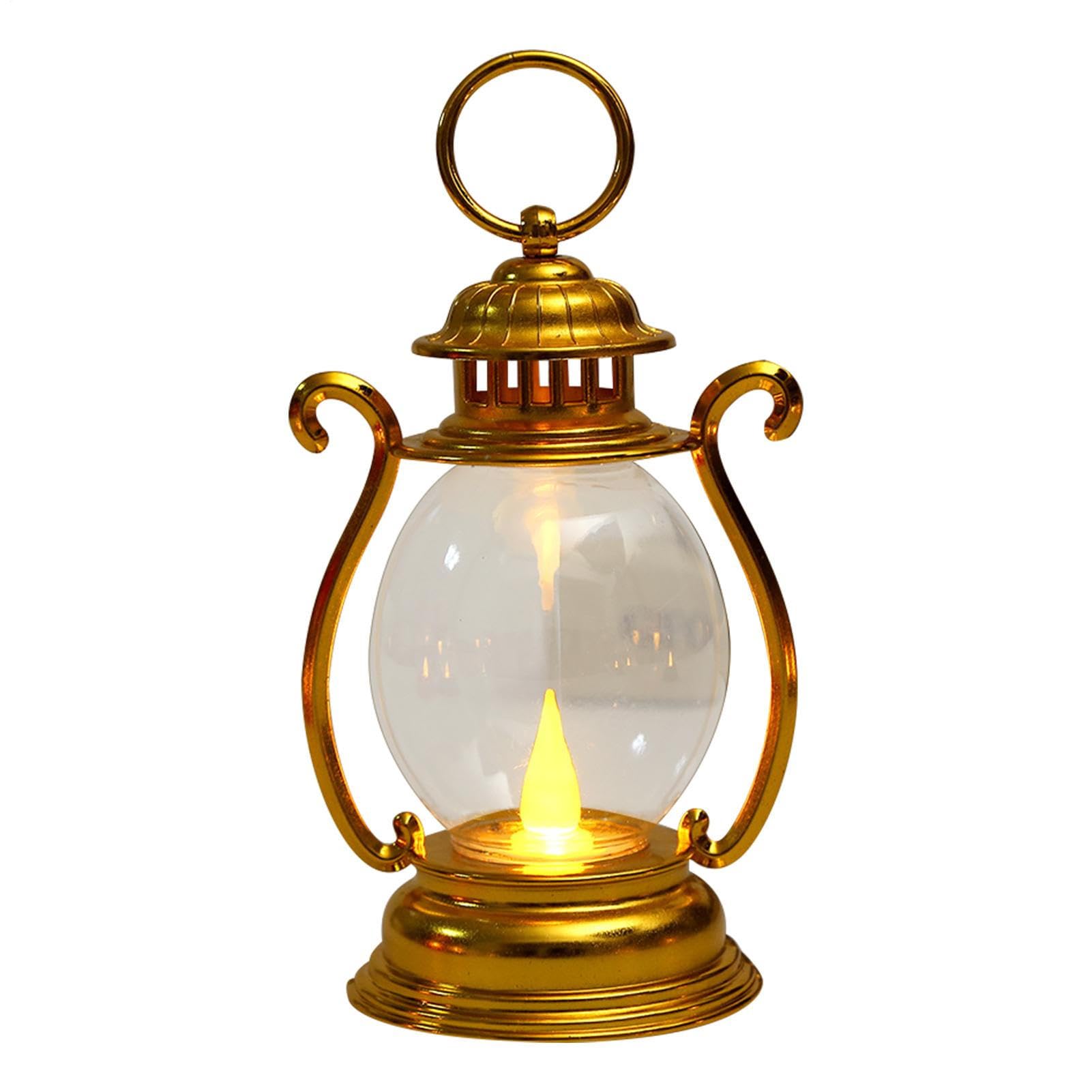 Retro LED Table Lamp – Battery Powered Cordless Lantern – Portable Decorative for Bedroom, Living Room & Patio – Vintage Style Outdoor Garden & Camping Light