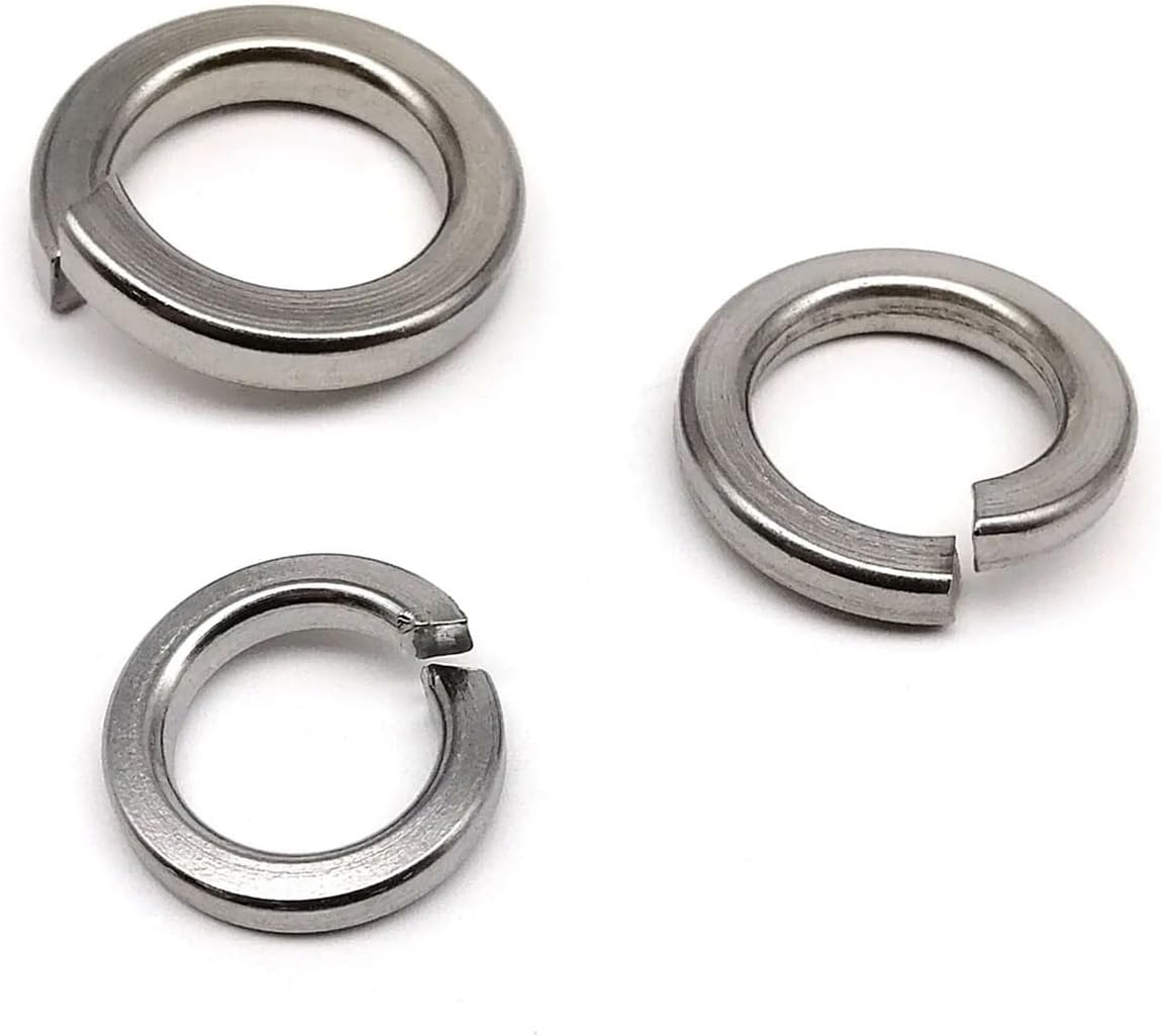 CREAP 316 Stainless Steel Spring Split Lock Washer Elastic Gasket M1.6 M2 M2.5 M3 M4 M5 M6 M8 M10 M12 M14 M16 M18 M20 M24(M3 50pcs)