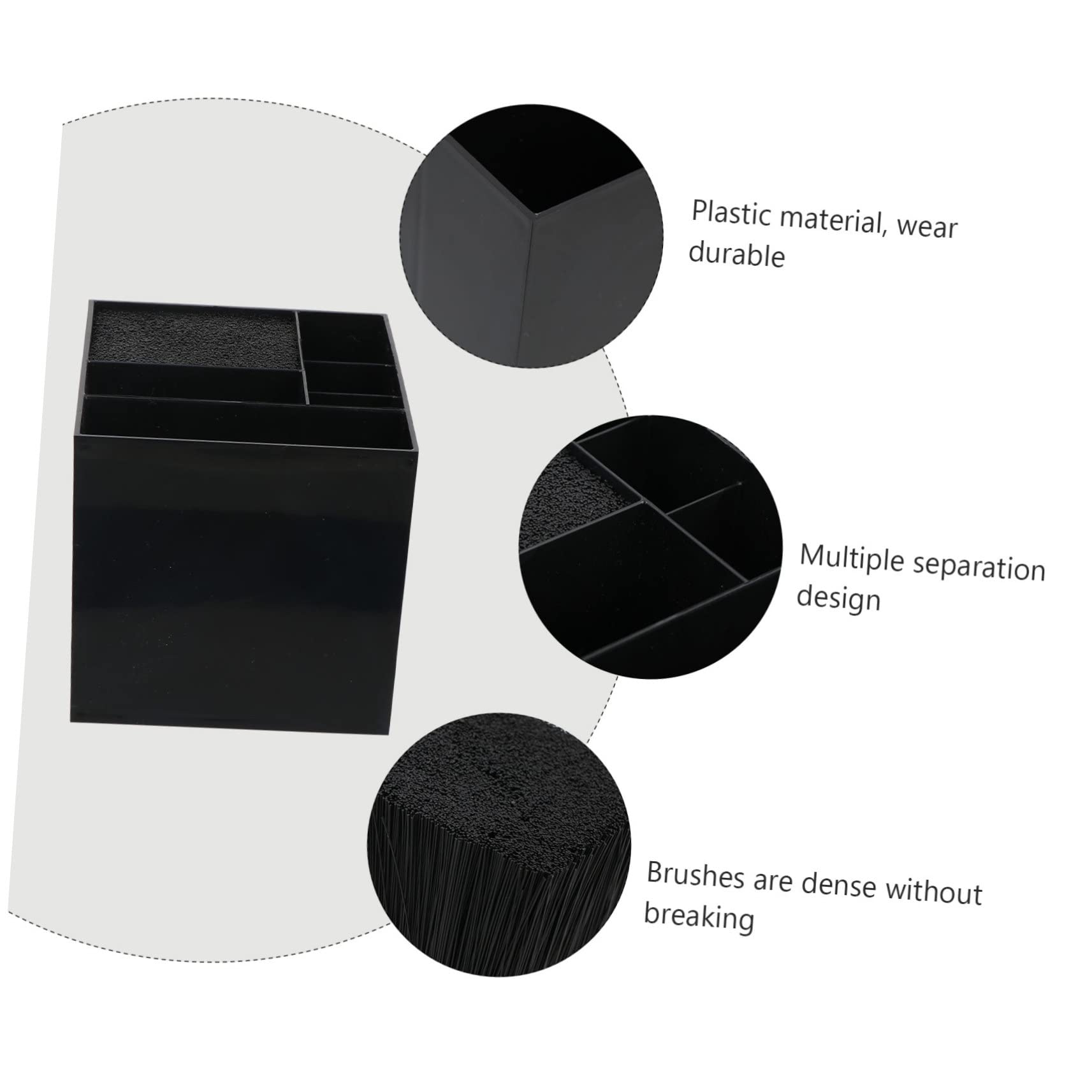 Organizer con 6 Scomparti e Divisori in Nero per e Pettini Grande per Salone e Barber Shop