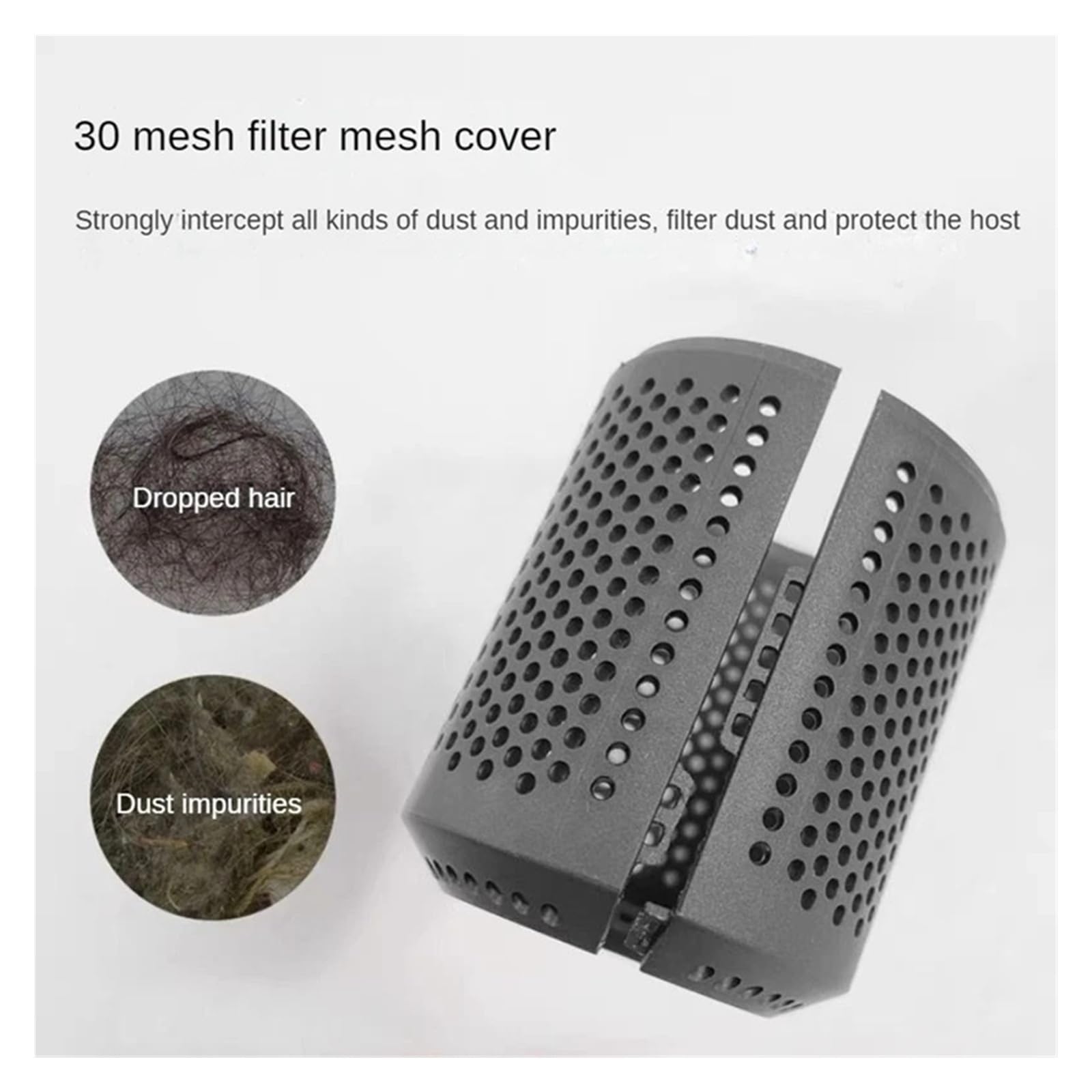 Kompatibel for Dyson, HD01/HD03/HD07/HD08 Filterabdeckung | Staubdichte Außenfilterabdeckung passend for HD01/HD03/HD07/HD08.(Bright Gray)