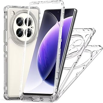 Case for Infinix Zero 40 5G,Military Grade Transparent 3 in 1 TPU+Acrylic Protective Armor Heavy Duty Protection Phone Case for Infinix Zero 40 5G,X6861 Clear