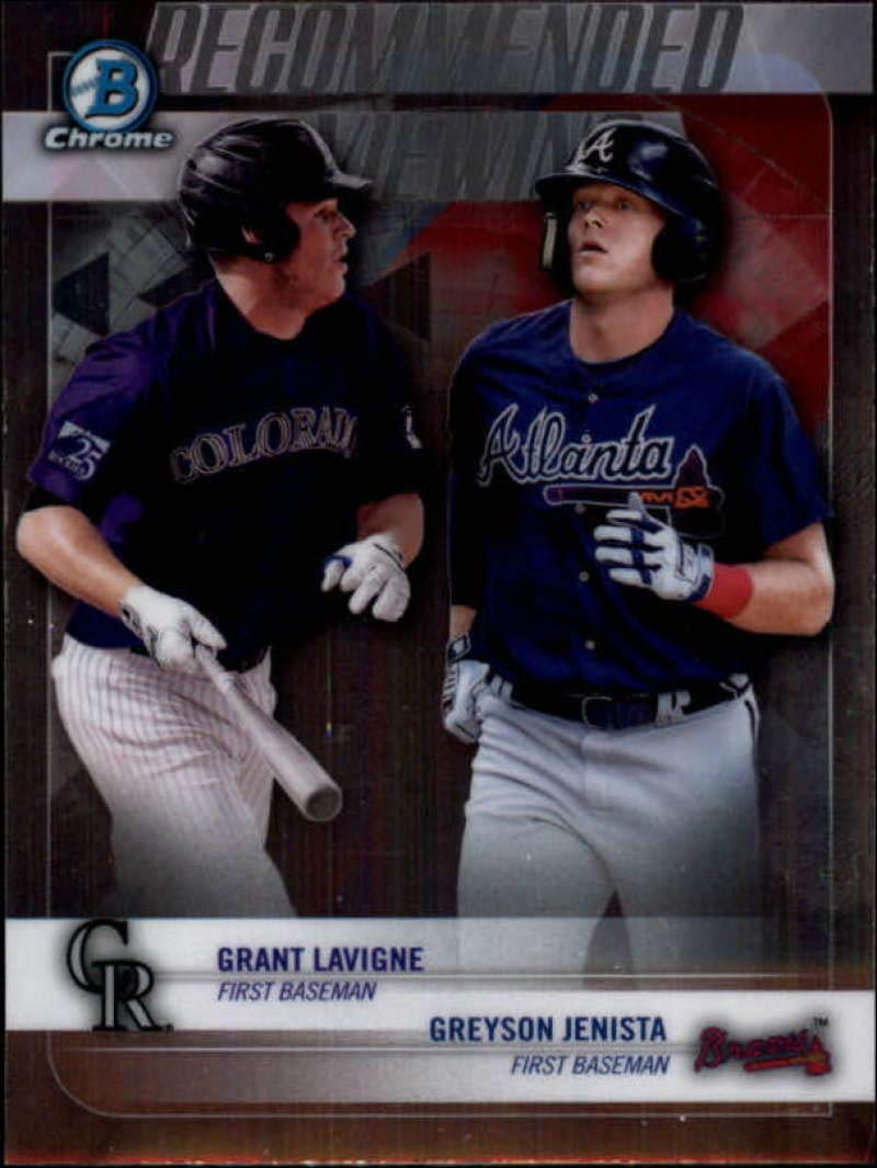 Bowman Draft 2018 Grant Lavigne refractor chrome auto /499 直筆