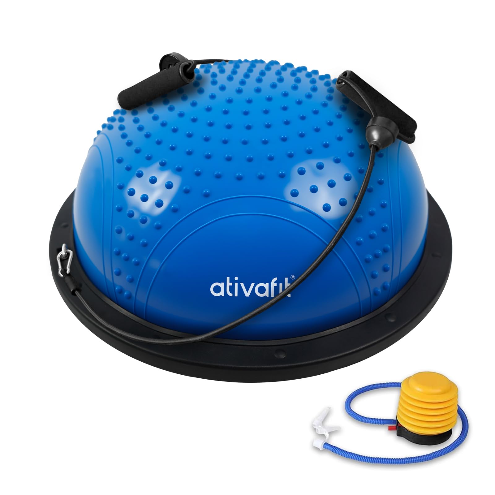 ATIVAFIT Balón Equilibrio Hedgehog hemisférico, Media Pelota de Gimnasia, Tabla Equilibrio para Suelo y pies Pelvic Masaje, Puede Usar Ambos Lados completos para Entrenamiento Equilibrio