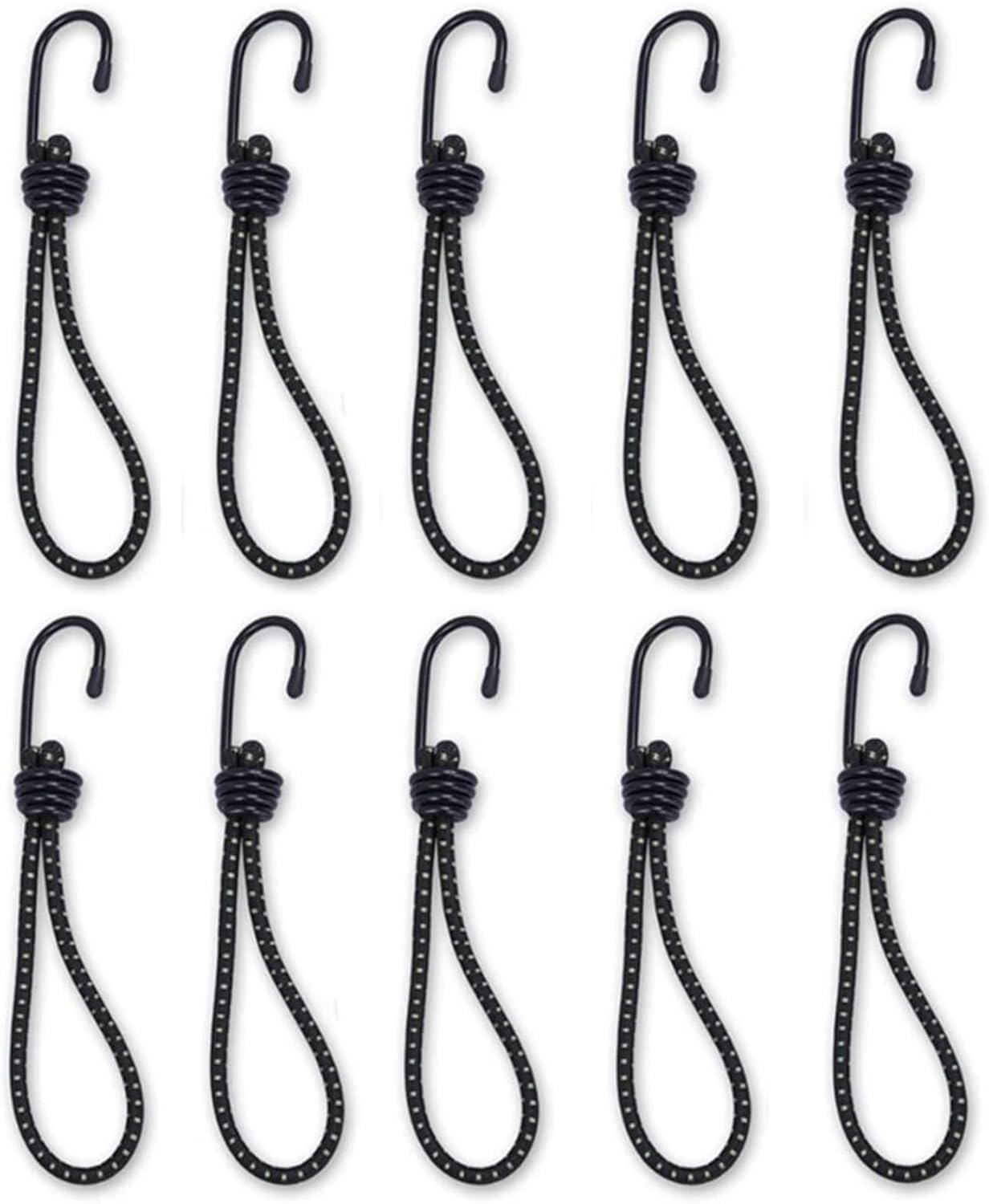 Bungee Cords Heavy Duty Outdoor by Garloy,10 Pcs Mini Bungee Cords with
