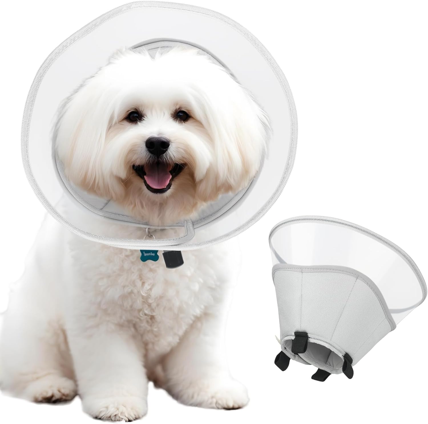 Soft Dog Cone Collar for Large Medium Small Dogs, Adjustable Cones for Dogs to Stop Licking, Recovery Collar After Surgery to Prevent Licking-Comfortable Alternative to Dog Cones(XL(Neck:17.5"-20.7")
