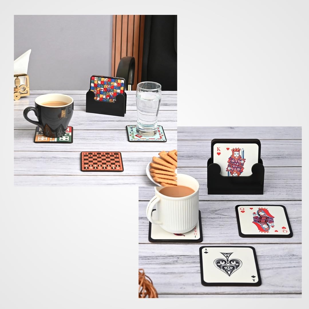 BUDDiiS Cafe トレカ コースター キーホルダー GKD Coaster Set of 12 Multi Colour Wooden Coasters with Proper