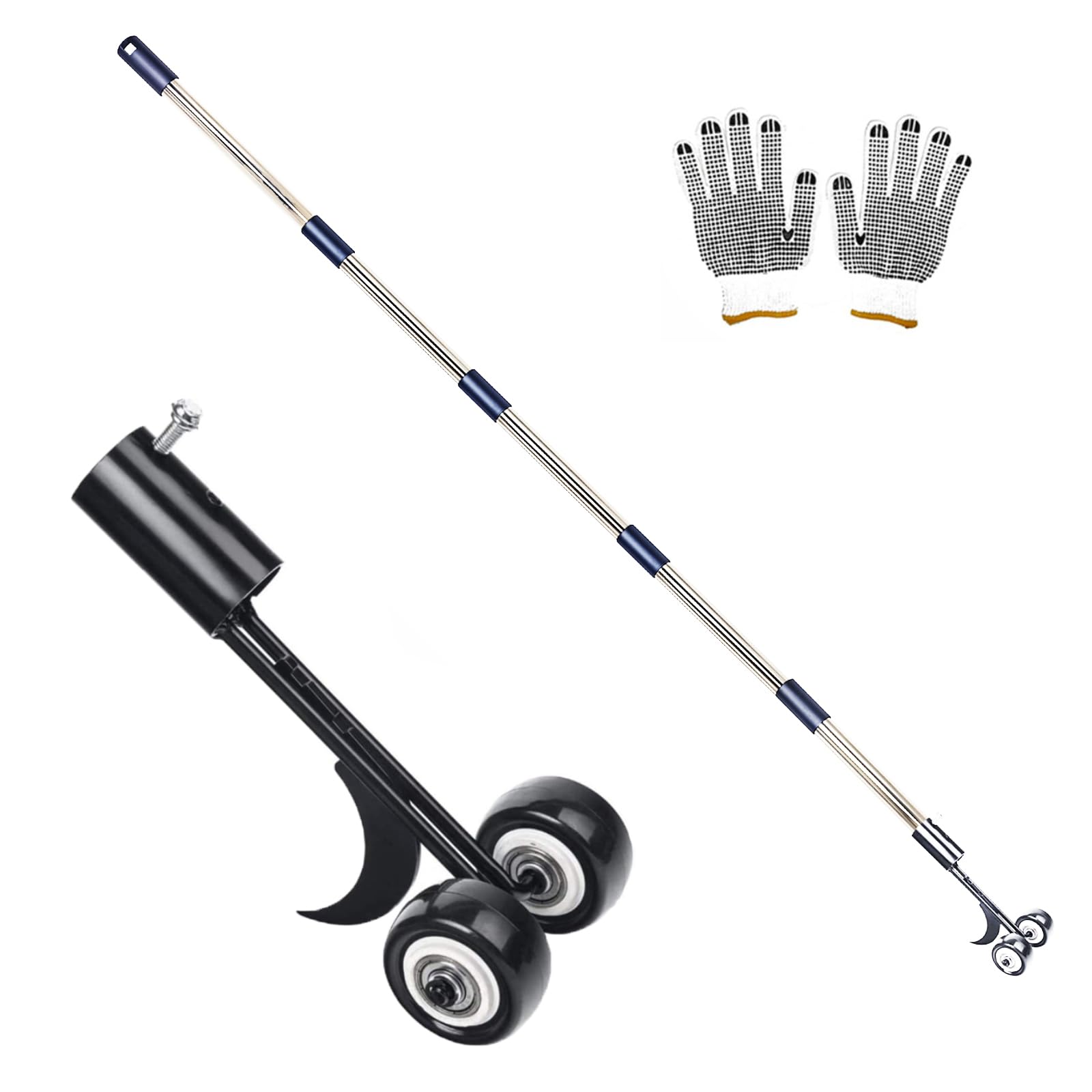 Weeding Tools for Garden,150cm Ugraded Long Handled Weeder Without Kneeling,Hook Weeder on Wheels for Block Paving,Patio Weeder Tool Set with Wheels for Driveways, Decks,Sidewalks,Patios,Vegeta