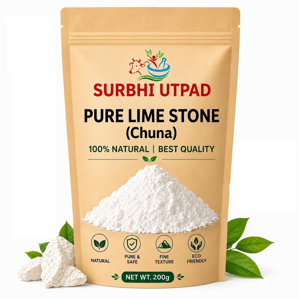 SURBHI UTPAD Edible Limestone Chuna Powder 200G (Calcium Carbonate) – Food‑Grade Purified Powder-image-15