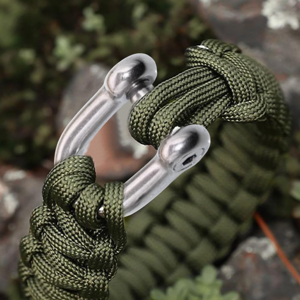 5 Pièces D-Shackles Type D M10 À Goujon Hex Encastré, Capacité De Charge Max 640 Kg, Acier Inoxydable 304 Robuste pour Chaînes Sangles Remorquage
