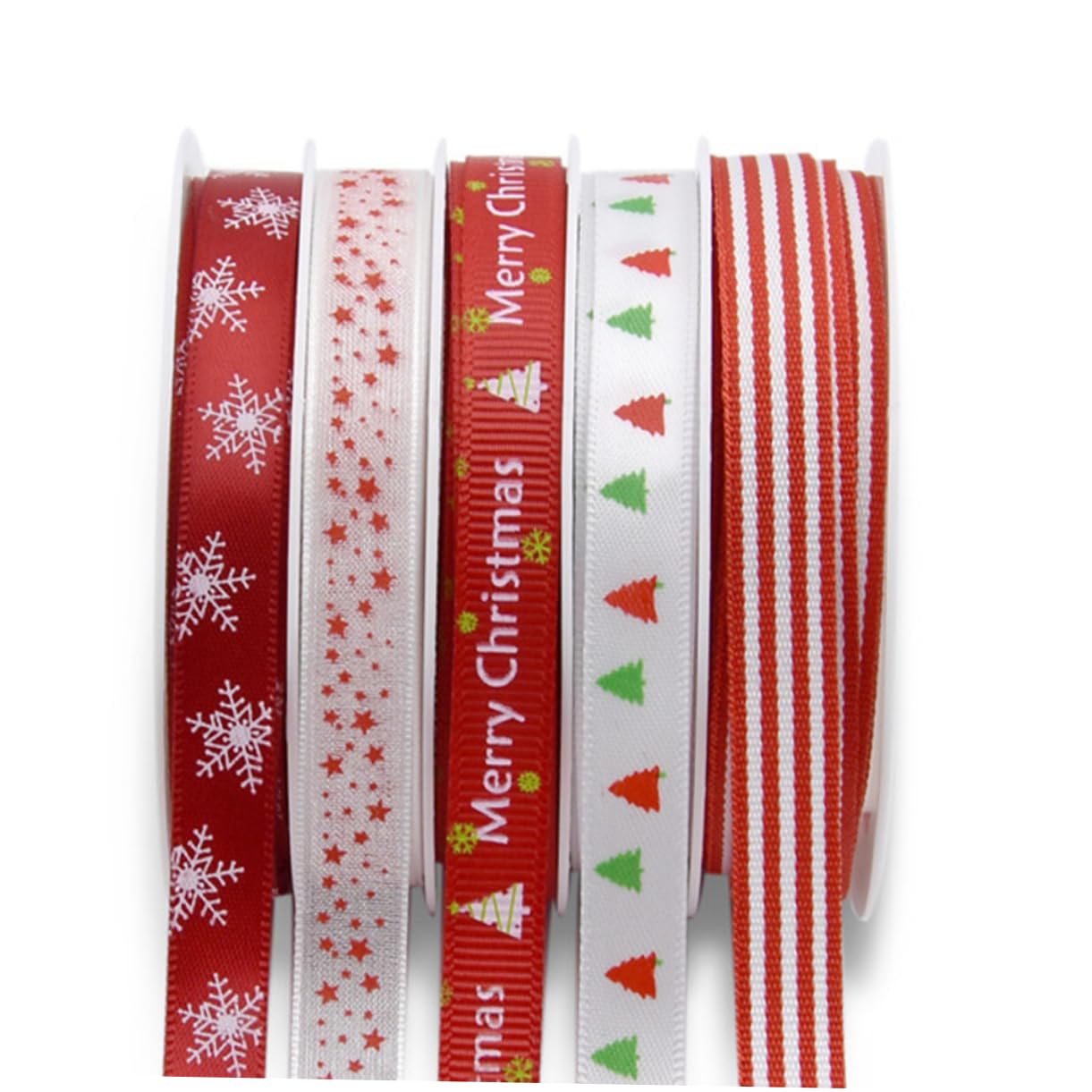 NUOBESTY 3-teiliges Set Geschenkverpackungsbänder Geschenkband Geschenkbänder Weihnachtsdekoration Bänder Für Partydekor Weihnachtsband Rotes Drahtband Bänder Für Diy Eberesche Drucken