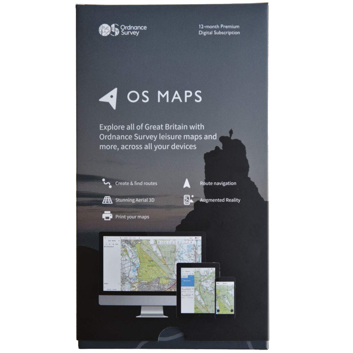 OS Maps 12-Month Premium Digital Subscription Box Unbound – 8 Oct. 2018