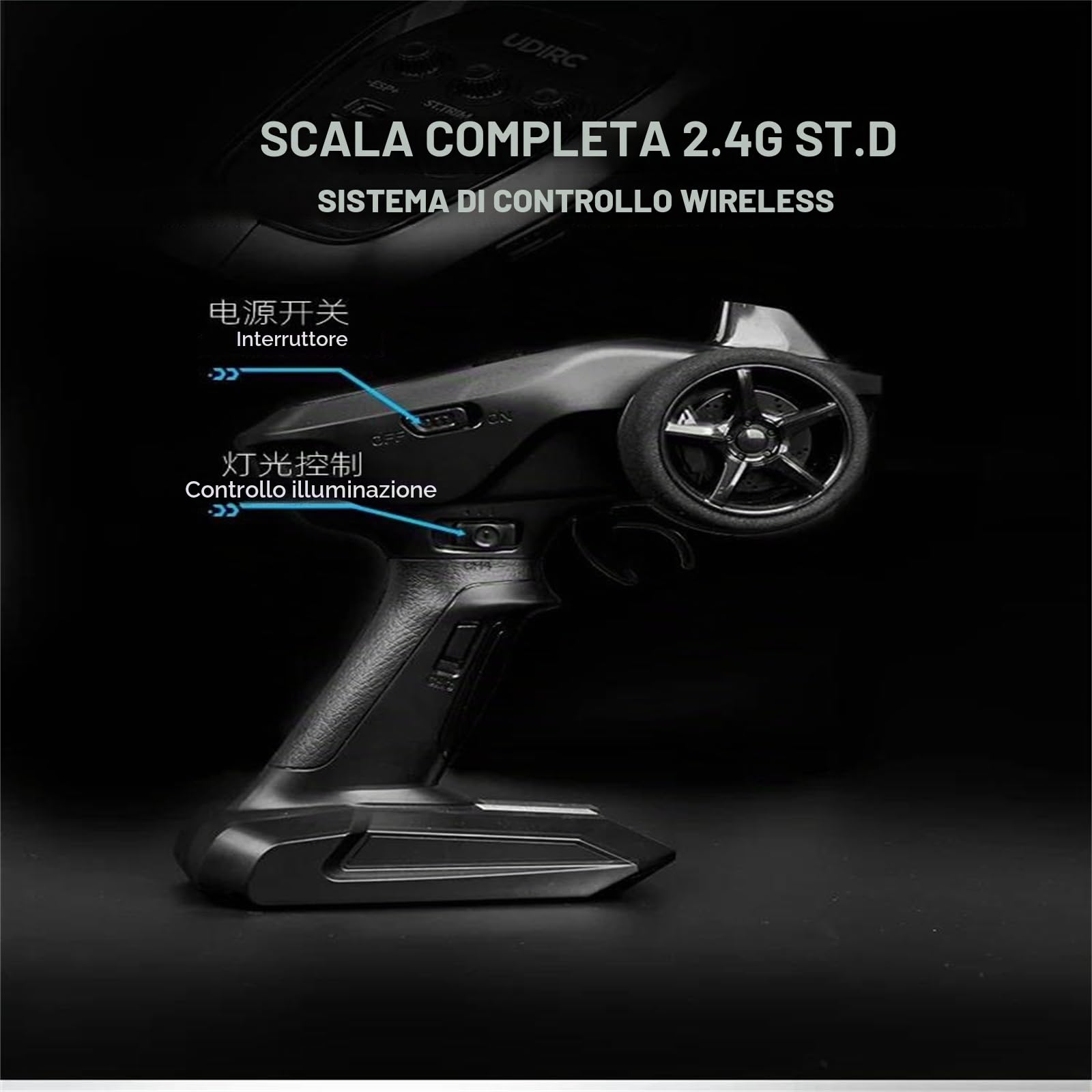 Udi022 motoscafo rc brushless 50 km/h 2.4ghz autoraddrizzante ad Alta velocità Barca telecomandata Sistema di Raffreddamento ad Acqua per Gare in Laghi, Piscine e stagni,Dual Battery