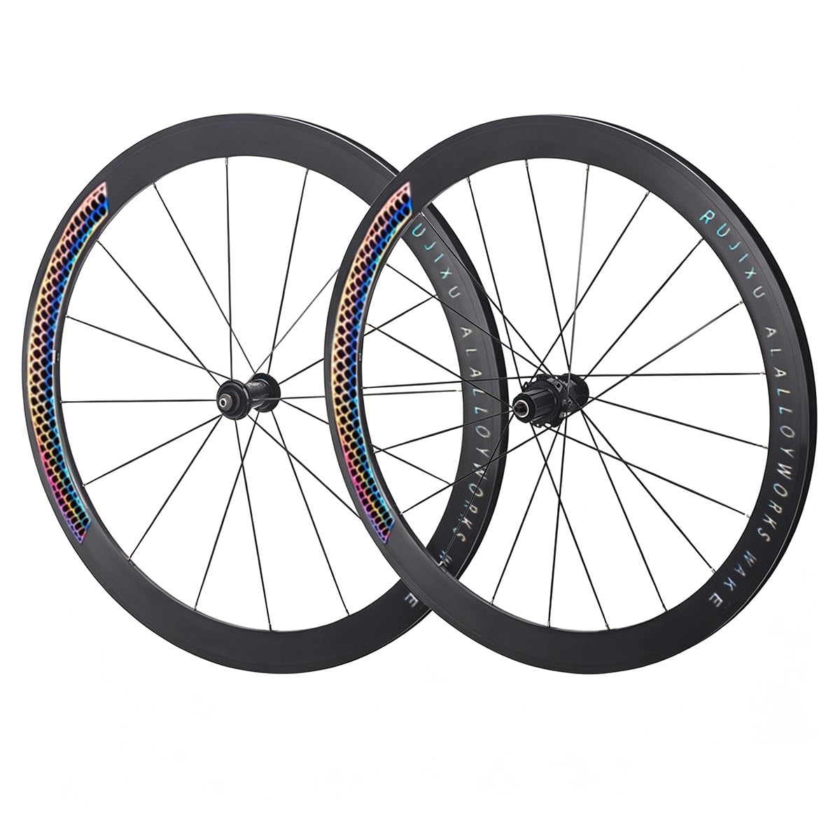 Juego De Ruedas De Bicicleta De Carretera De Aluminio 700C Llantas De Doble Pared 30/40/50mm Ruedas Traseras Y Delanteras con Freno De C/V 100/130mm QR, HG Casete 7-12 Velocidad