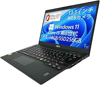 FUJITSU i5-16GB-256GB 超軽量　 office Amazon.co.jp: 【整備済み品】 富士通 超軽量 薄型ノートPC FUJITSU