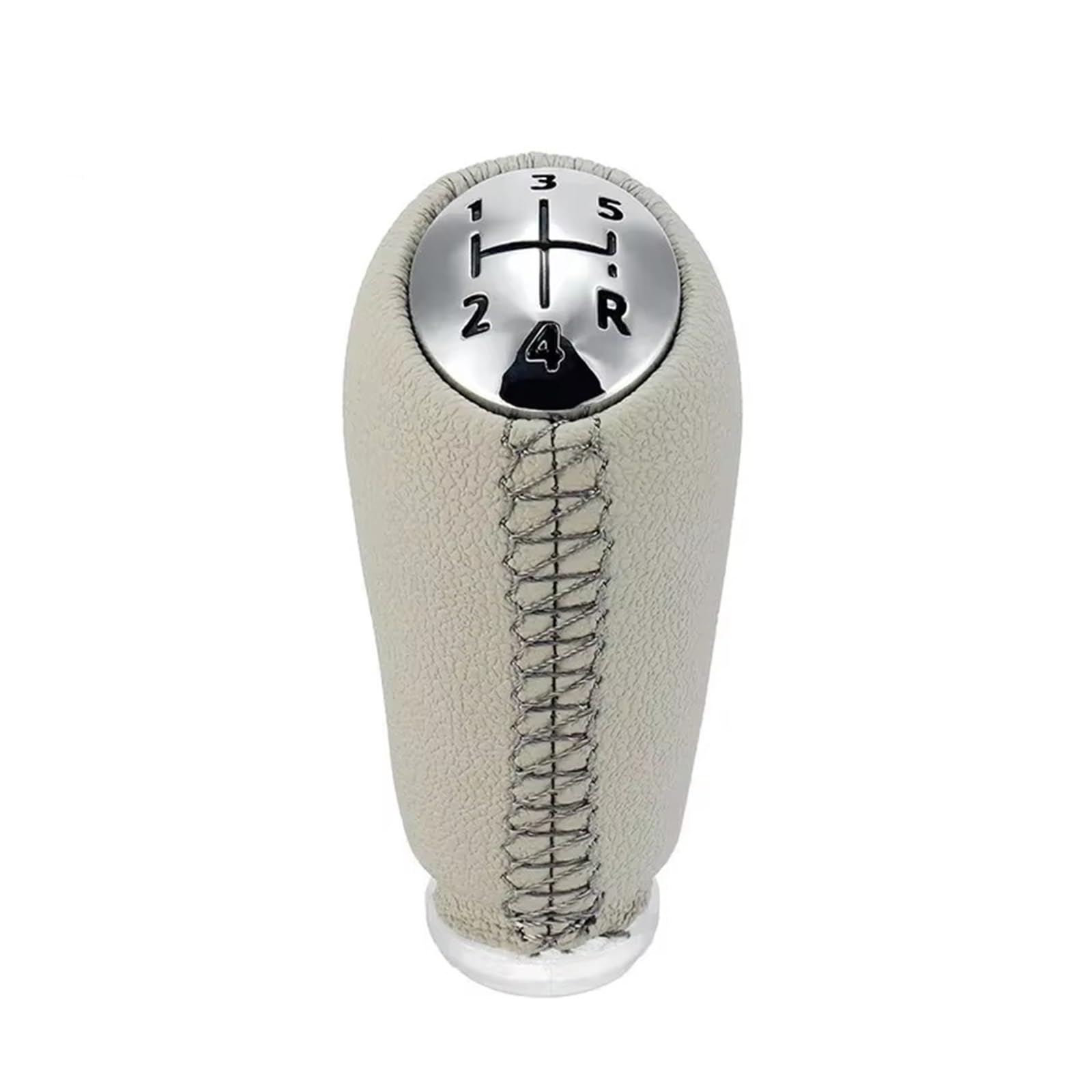 Ouvecr Chrome Beige Car Shift Gear Knob Handle For Scenic Ii For Mk2 For Megane 2 Mk For Clio Iii Mk3 Shifter Stick Headball Pen Ball Mt Gear Shift Knob Gear Shift Cover(Chrome Beige)