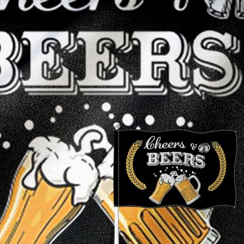Drapeau Cheers Beers en toile de jute YongFoto : des coutures vives haut de gamme